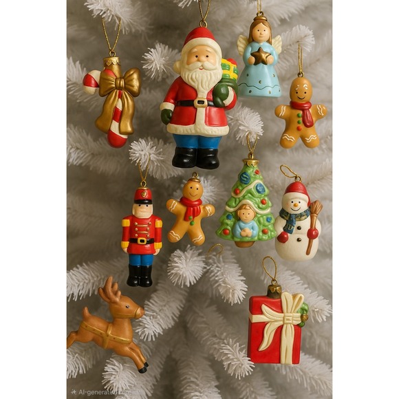 Thomas Kinkade Other - Set VTG 2001 Thomas Pacconi Classic Hand Painted Christmas Ornament Original Box